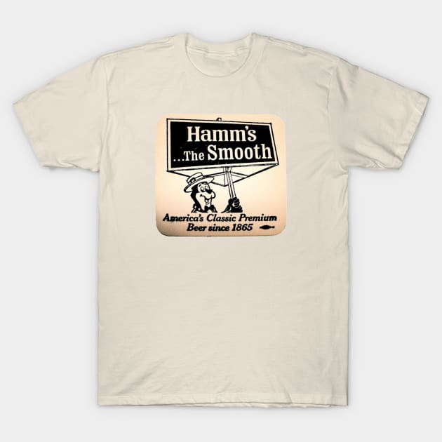 Hamm's the Smooth Beer Glass Coaster T-Shirt by Eugene and Jonnie Tee's